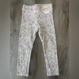 Zara Floral Ribbed Kids Leggings